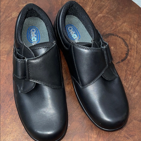Orthofeet Orthopedic Leather Walking Shoes Black Women’s 10.5 M Comfort Diabetic - Picture 1 of 7